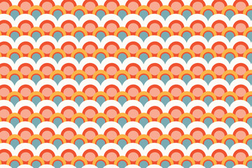 Vector Boho Style Retro Pattern Background with Earthy Tones and Geometric Shapes