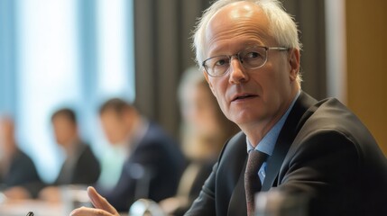 A global tax treaty negotiator from Switzerland mediating discussions between multinational corporations