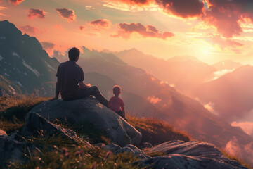 Fototapeta premium Acknowledging a Fathers Role in Imparting Wisdom