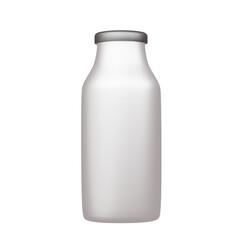 Bottle of milk on white background. 3d render.