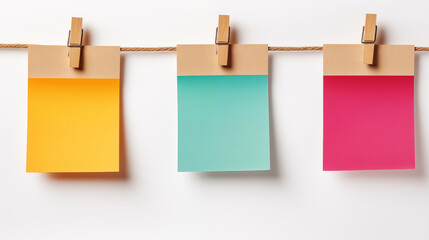 note paper on white background