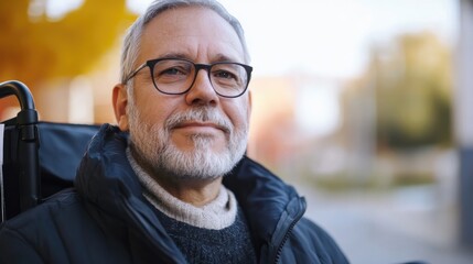 A middle-aged man advocating for accessible election systems in North America