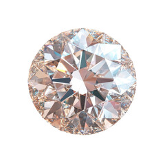 3D rendering of Sparkling diamond on a white background, PNG Cutout clipart