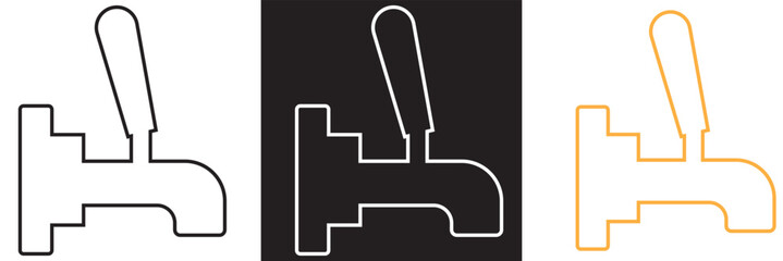 Beer tap icon . Vector illustration. isolated on white and black background. EPS 10