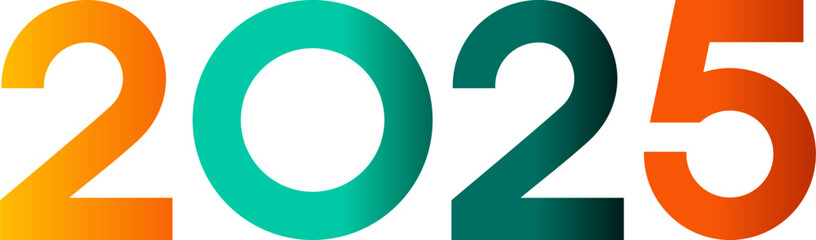 Colorful 2025 Typography