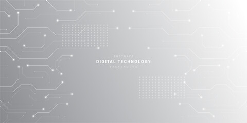 Grey abstract technology background. business technology communication. Hi tech digital connection. high tech. science. modern technology business concept. futuristic background. vector illustration