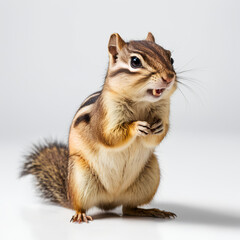 Obraz premium Chipmunk on white background