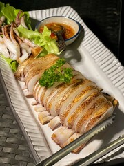 grilled salmon steak