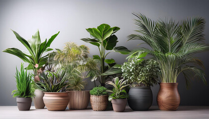 Fototapeta premium Indoor plants in studio