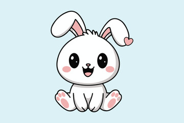 Charming Bunny with a Smile vector