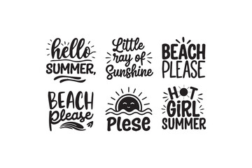 Sunny Vibes Summer Typography Collection