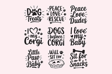 Paws and Love Dog Themed Sayings Collection