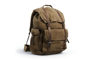 Naklejka premium Backpack for school accessories isolate With Clipping path.