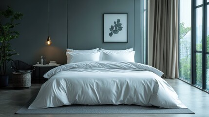 a of full bedding set of fitted sheet duvet cover and bedding for a double be