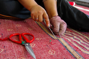 Weaving factory in Urumqi in Xinjiang.