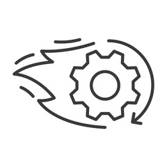 Quick technical repair icon in line design. Quick, technical, repair, fix, maintenance, service, tools on white background vector. Quick technical repair editable stroke icon