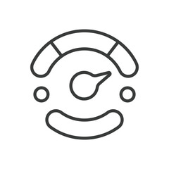 Indicator icon in line design. Indicator, signal, gauge, marker, pointer, alert, measure on white background vector. Indicator editable stroke icon