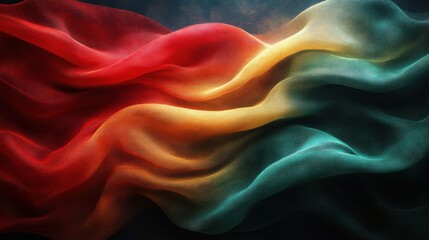 abstract digital background or texture design of portuguese flag colors portugal national country symbol illustration wavy silk fabric background