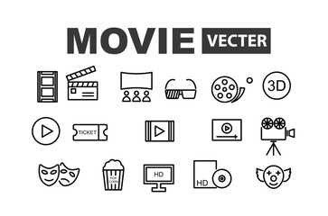 movie vector trendy banner