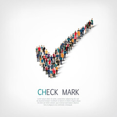 check mark symbol in people