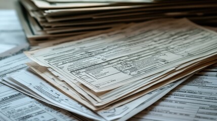 Nonprofit tax exemption scenarios depicted with forms, donation receipts, and charts