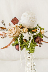 Christmas decoration on the white background