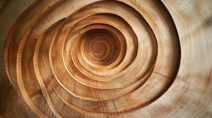 Fototapeta premium Swirling patterns of polished wood showcasing intricate textures and natural beauty in a close-up view. Generative AI
