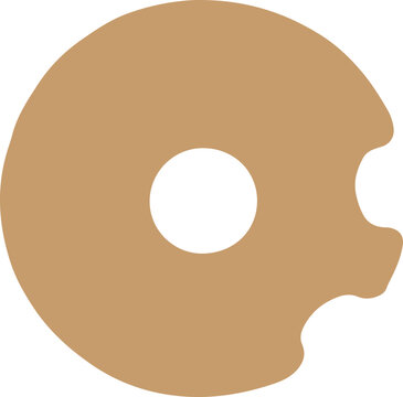 recommend clip art: donut isolated on white, donut icon silhouette vector style with white background