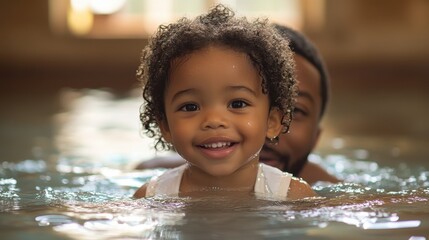 baptism a black pastor baptize a little black kid in the water