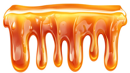 Glossy melted caramel in motion, dessert and food design