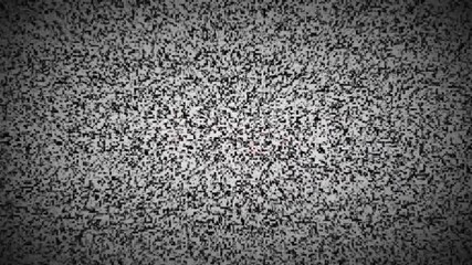 Animation of 'No Signal' technical difficulties as a video background.