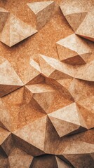 Geometric Cork Wall Design - Abstract Architectural Art
