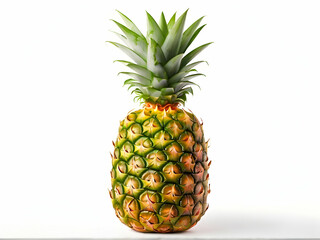 Fototapeta premium Ripe, juicy pineapple, a tropical delight, isolated on white background