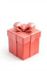 Obraz premium there is a red gift box with a bow on top