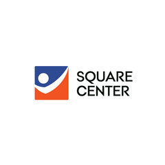 Square center people logo design editable victor brand identity image