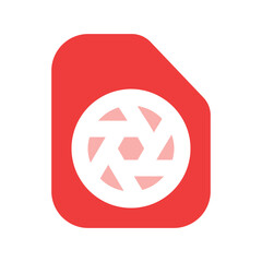 Red Card Featuring a Pixelated Volleyball