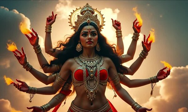 cinematic video of maa durga