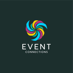 Event connection management logo design editable victor brand identity image