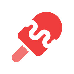 A pixelated red heart shaped like a lollipop