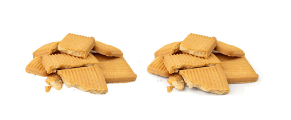 Italian Square Cookies, Novellini Biscuits, Rectangular Pastry Cracker, Wheat Bakery Dessert, Novellino