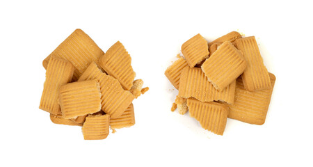 Italian Square Cookies, Novellini Biscuits, Rectangular Pastry Cracker, Wheat Bakery Dessert, Novellino