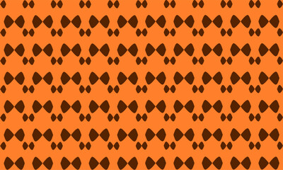 brown bow on orange background repeat pattern, seamless patter design for fabric print, rapport image