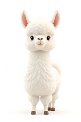 Obraz premium there is a white llama standing on a white surface