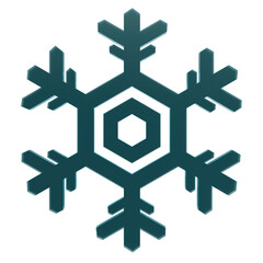 blue snowflake on a transparent background