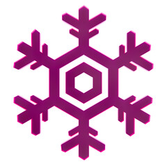 pink snowflake on a transparent background