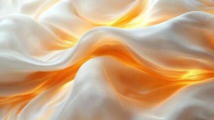 Obraz premium Flowing Abstract Ribbons in Gold and Cream Tones