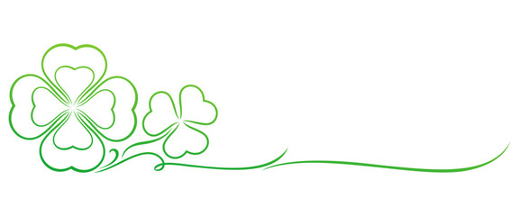 Shamrock line art style vector