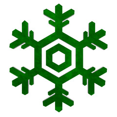 green snowflake on a transparent background