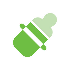 Abstract Green And White Pixelated Leaf Design