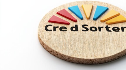 Wooden Cred Sorter Board for Organizing and Categorizing Data Processes and Tasks